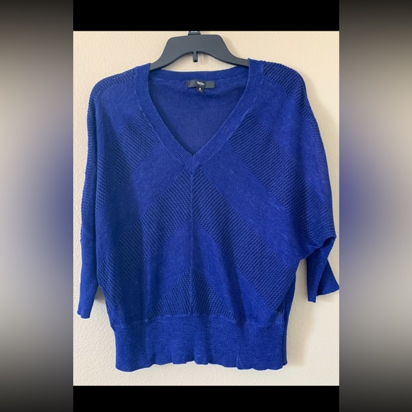 Mossimo Cobalt Blue Vneck Light Sweater SIZE S - Picture 9 of 10